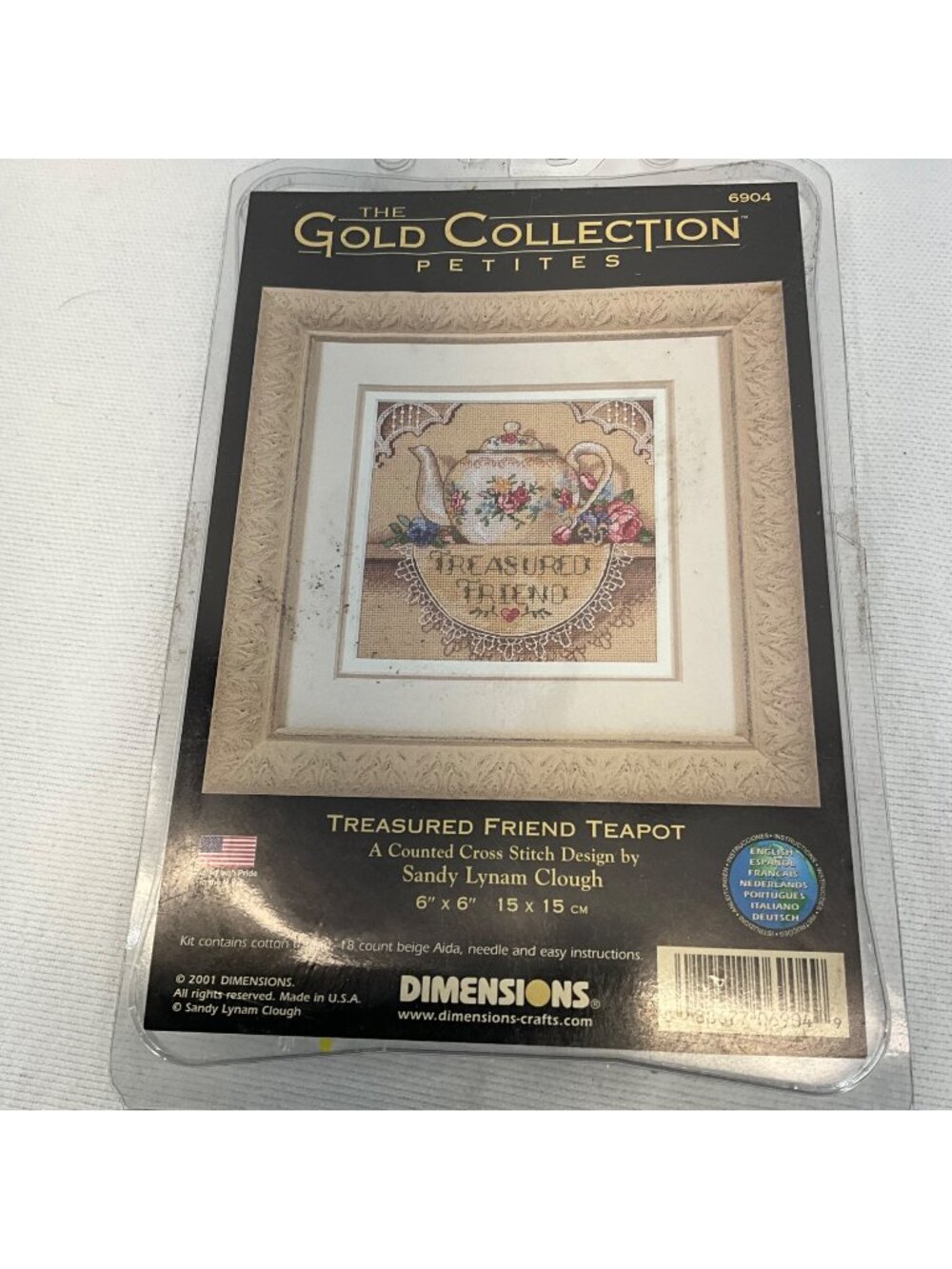 Dimensions Gold Collection Petites Treasured Friend Teapot Counted Cross Stitch